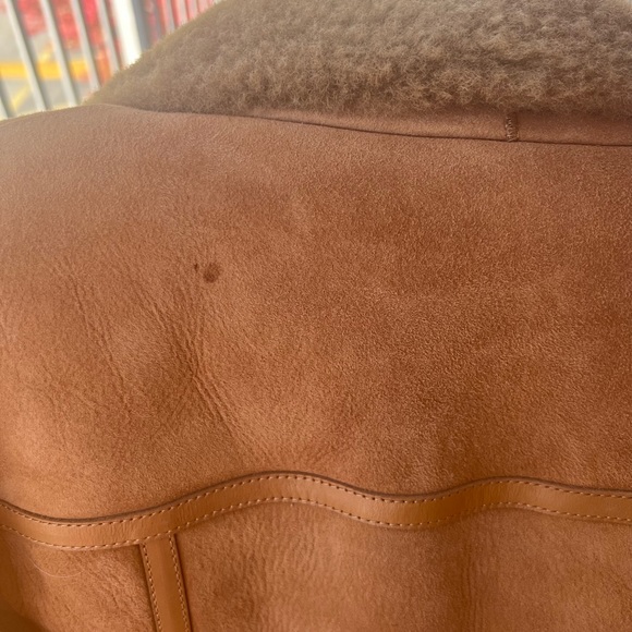 IRO SHEARLING LINED LEATHER/ SUEDE Women JACKET - Picture 7 of 11